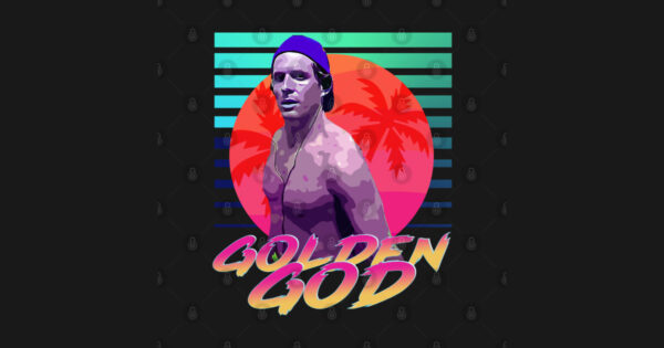 Golden God Neon Retro by televisionmoments